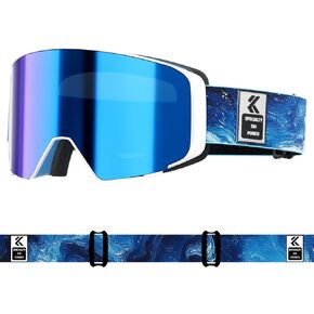 KAPVOE Ski Goggles Photochromic & Color - Anti-fog Magnetic Flip-Up Lens OTG UV400 Protection Helmet Compatible K724 in Kuwait