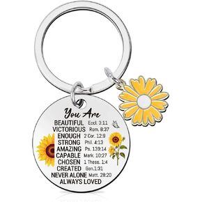 Christian Gifts for Women - Inspirational Bible Verse Keychain with Cross, Religious Faith Based Gifts, Birthday Easter Christmas Baptism First Communion Gift for Friends Prayers Pastor in Kuwait