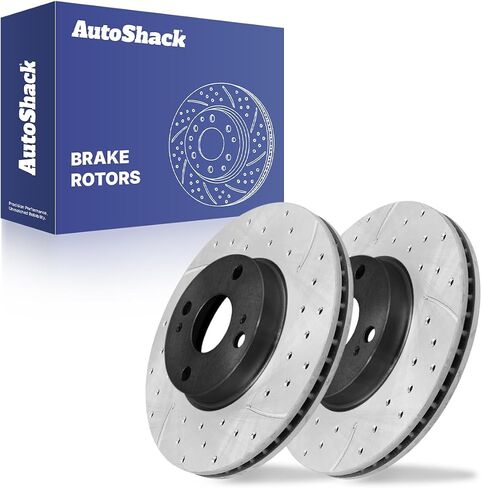 AutoShack Front Brake Rotors | Replacement For 2006-2018 Toyota Yaris 2012-2019 Prius C 2013 Scion iQ 1.5L FWD | 2-PC Set in Saudi Arabia