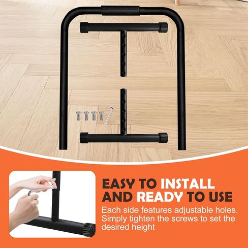 Handle Bar for Walking Pad Compatible with Walking Pad 24.8'' Wide,Iron Hand Rails Stand Four Adjustable Heights 31.4 to 37.4 Inch,Stable Home Office & Gym Safety Handrail in Saudi Arabia