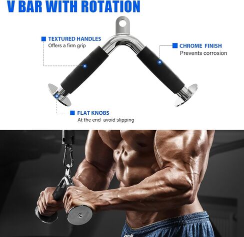 POWER GUIDANCE Cable Machine Attachment, LAT Pulldown Attachments, Cable Attachments for Gym, Home Gym Accessories in Saudi Arabia