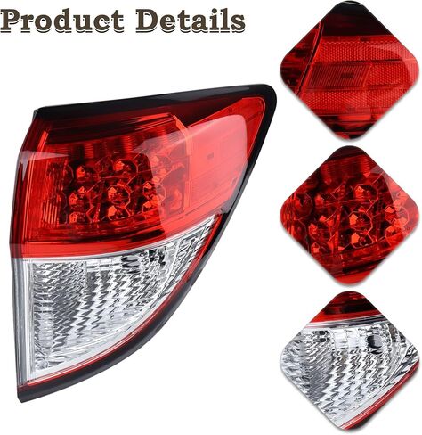 Left Driver Side Outer Tail Light LED Rear Lamp Compatible for 2019-2022 Honda HR-V HRV With Bulbs 335-52T-7WA31 HO2804119 11681090 11681091 33552T7WA31 in Kuwait