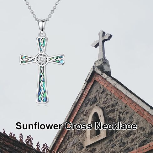 Moonstone Cross Necklace 925 Sterling Silver Moonstone Faith Pendant Religious Jewelry Gift for Women in Saudi Arabia