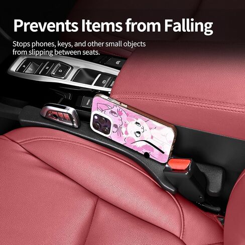 2 Pack Car Seat Gap Filler, Car Seat Gap Plug to Fill The Gap Between Seat and Console, Universal Car Seat Gap Filler Organizer Crevice Blocker Stop Things from Dropping in Saudi Arabia