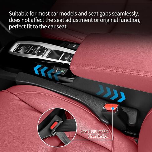 2 Pack Car Seat Gap Filler, Car Seat Gap Plug to Fill The Gap Between Seat and Console, Universal Car Seat Gap Filler Organizer Crevice Blocker Stop Things from Dropping in Saudi Arabia