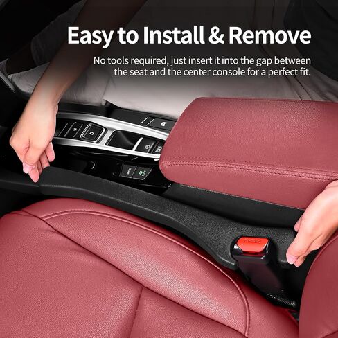 2 Pack Car Seat Gap Filler, Car Seat Gap Plug to Fill The Gap Between Seat and Console, Universal Car Seat Gap Filler Organizer Crevice Blocker Stop Things from Dropping in Saudi Arabia