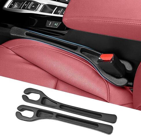 2 Pack Car Seat Gap Filler, Car Seat Gap Plug to Fill The Gap Between Seat and Console, Universal Car Seat Gap Filler Organizer Crevice Blocker Stop Things from Dropping in Saudi Arabia