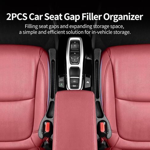 2 Pack Car Seat Gap Filler, Car Seat Gap Plug to Fill The Gap Between Seat and Console, Universal Car Seat Gap Filler Organizer Crevice Blocker Stop Things from Dropping in Saudi Arabia