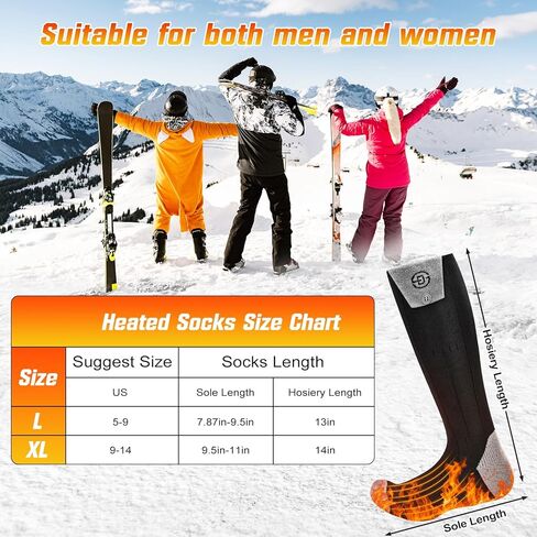 Heated Socks for Men Women with APP Control, 8000mAh Battery Rechargeable Electric Washable Winter Warm Feet and Outdoor for Hunting Skiing Cycling Camping in Saudi Arabia