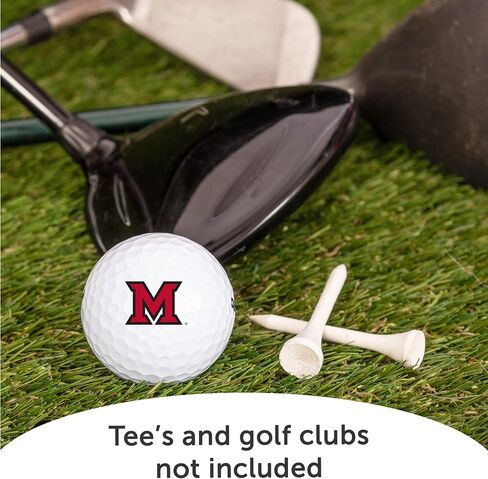 Desert Cactus Miami University Ohio Dozen Golf Balls - Full Color 12 Pack, Redhawks Officially Licensed Gear in Saudi Arabia