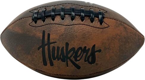 Rawlings Official NCAA Vintage Style Football, Youth Size, Nebraska in Saudi Arabia