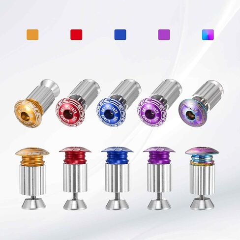 Harfington Bike Handlebar End Plugs Aluminium Bar Caps 18-20mm ضبط التوسع مع المسمار لدراجة التروس الثابتة MTB Road BMX ، متعدد الألوان in Saudi Arabia