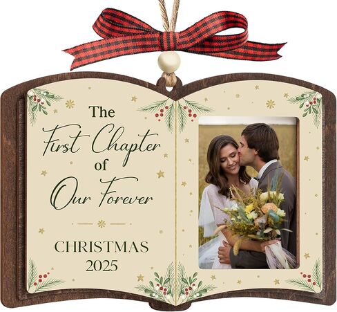 Just Married Wooden Ornament 2025, Mr and Mrs Newlywed Hanging Ornament, Wedding Gift for Couples 2025, Bride, Future Mr and Mrs Bridal Shower Bride Gift Ideas for Her, Married Couple in Kuwait