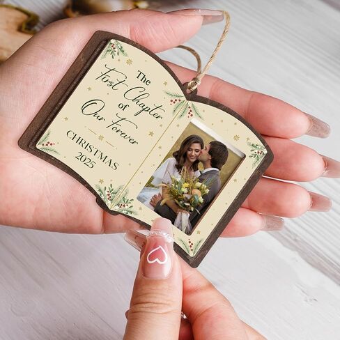 Just Married Wooden Ornament 2025, Mr and Mrs Newlywed Hanging Ornament, Wedding Gift for Couples 2025, Bride, Future Mr and Mrs Bridal Shower Bride Gift Ideas for Her, Married Couple in Kuwait