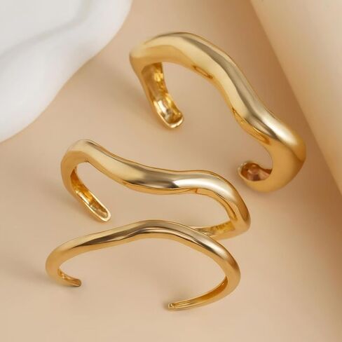 Gold Bangle Bracelets for Women Elegant Cuff Bracelet Jewelry Gifts Stylish Bracelets for Women in Saudi Arabia