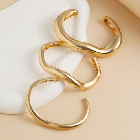 Gold Bangle Bracelets for Women Elegant Cuff Bracelet Jewelry Gifts Stylish Bracelets for Women in Saudi Arabia