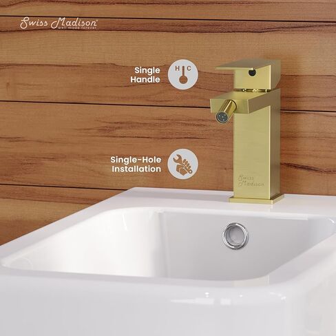 Swiss Madison مصنوع جيدًا إلى الأبد SM-DF80BG CONCORDE BIDET FAUCET بالذهب المصقول in Kuwait