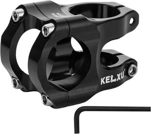 Bike Stem 31.8 Lightweight CNC Aluminum Alloy Short MTB Stem 35mm Handlebar Stem for Most Bicycle, Road Bike, Fixed Gear, Downhill Bike, Track Bike, BMX, Cycling(Black) in Saudi Arabia
