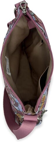 Sakroots Basic Crossbody في Eco-Twill مع حزام قابل للتعديل ، صحراء الروح الرمادية الفاتحة مبطن in Kuwait