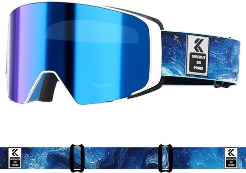 KAPVOE Ski Goggles Photochromic & Color - Anti-fog Magnetic Flip-Up Lens OTG UV400 Protection Helmet Compatible K724 in Kuwait