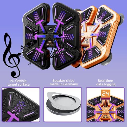 Junbinwon&NP 2025 Music Boxing Machine New Upgrade with Leather Boxing Gloves, Boxing Wall Mounted, Boxing Training Punching Equipment for Kids Boxing Workout Equipment Target for Home, Office, Gym in Saudi Arabia
