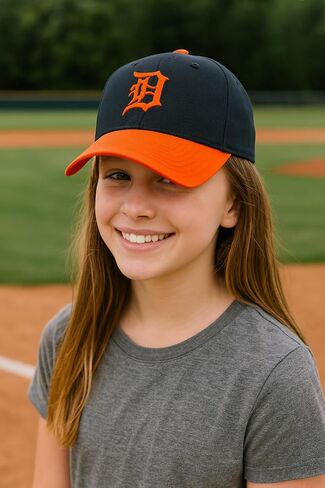 Officially Licensed Detroit Youth Boys Girls Baseball Hat Classic MVP Adjustable Embroidered Team Logo Two-Tone Kids Cap in Saudi Arabia