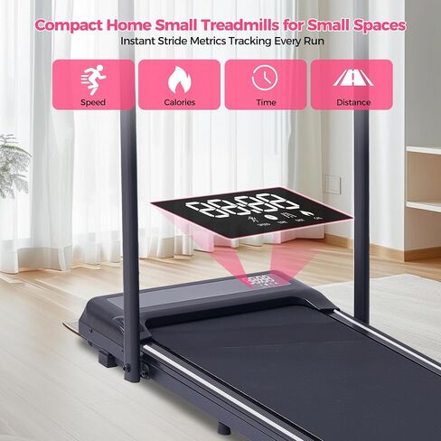 Compact Walking Pad with Handle Bar, Poratble Small Walking Pads Treadmills for Home Small with Handles, 3.0HP Electric Under The Desk Treadmills f with 0.6-6.2MPH and 320LBS in Saudi Arabia