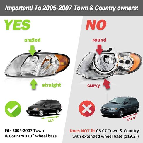 for 2011-2020 Dodge Grand Caravan Headlights Assembly Compatible with 2008-2016 Chrysler Town Country Headlamp Replacement Headlight in Saudi Arabia