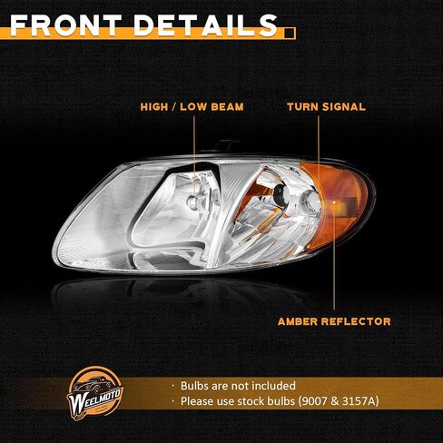 for 2011-2020 Dodge Grand Caravan Headlights Assembly Compatible with 2008-2016 Chrysler Town Country Headlamp Replacement Headlight in Saudi Arabia