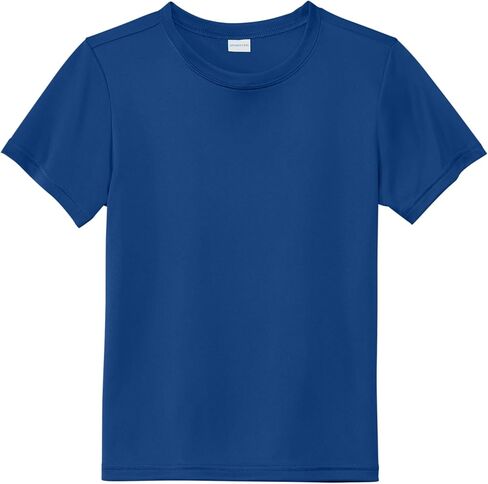 SPORT-TEK Youth PosiCharge Re-Compete Tee | تي شيرت خفيف الوزن بأكمام قصيرة للأولاد والبنات، ملابس صيفية للأطفال in Saudi Arabia