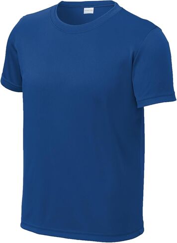 SPORT-TEK Youth PosiCharge Re-Compete Tee | تي شيرت خفيف الوزن بأكمام قصيرة للأولاد والبنات، ملابس صيفية للأطفال in Saudi Arabia