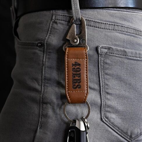 Rico Industries NFL Football Laser Engraved Carabiner Keychain in Saudi Arabia