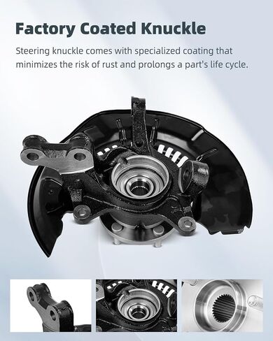 SCITOO Front Driver Side Wheel Hub Bearing & Steering Knuckle Assembly 698-433 Fit for Toyota Highlander 2008-2013 FWD, for Toyota Highlander 2014-2017 in Saudi Arabia