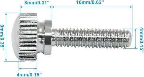 5 PCS M4 × 14 ملم مسامير الإبهام المربوطة ، مقابض النحاس المطلية بالنيكل ملولب مسامير الإبهام مسامير البراغي (الفضة) in Saudi Arabia