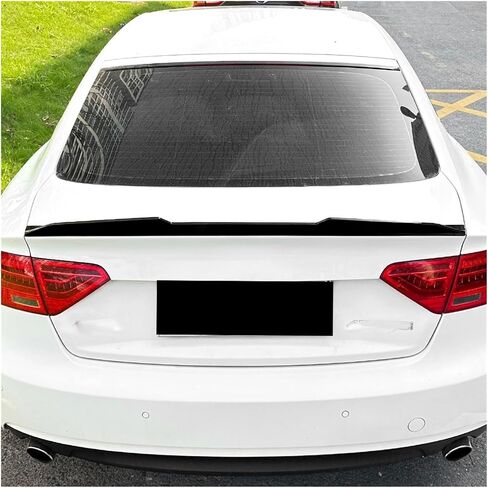 Compatible for Audi A5 8T Sportback 2007-2016 Four Door PSM Rear Top Tail Wing Spoiler Car Body Kit Modification(Glossy Black) in Saudi Arabia