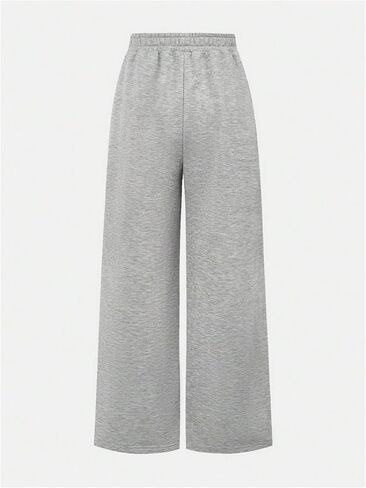 Milumia Girl's Wide Leg Sweatpants Elastic Waist Loose Fit Casual Long Trousers in Saudi Arabia