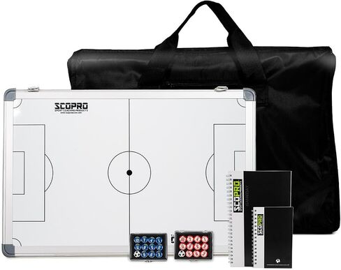 SCOPRO Tactical Coaching Board Kit for Sports, Magnetic Dry Erase Clipboard with Marker, Magnets, Notepad and Carrying Case, Soccer Coaching Board for Strategy and Training, Navy/White in Saudi Arabia