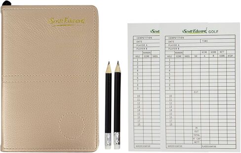Golf Scorecard Leather Cover Scorecard Holder Statistic and Score Tracking Soft Thick Waterproof Colorfulcard in Saudi Arabia