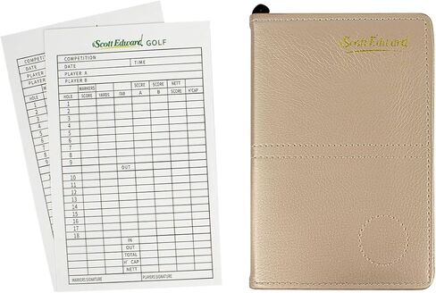 Golf Scorecard Leather Cover Scorecard Holder Statistic and Score Tracking Soft Thick Waterproof Colorfulcard in Saudi Arabia