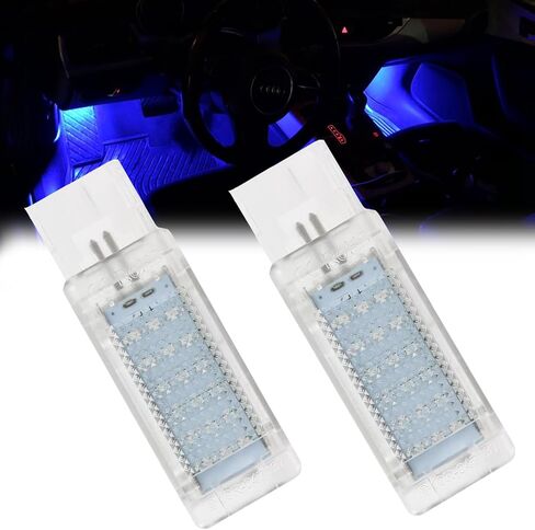 LED Footwell Under Door Glove Box Interior Trunk Lights Compatible with VW Golf MK7 7.5 GTI Jetta MK5 MK6, OEM Replacement Error Free - 2PCS (Red) in Kuwait