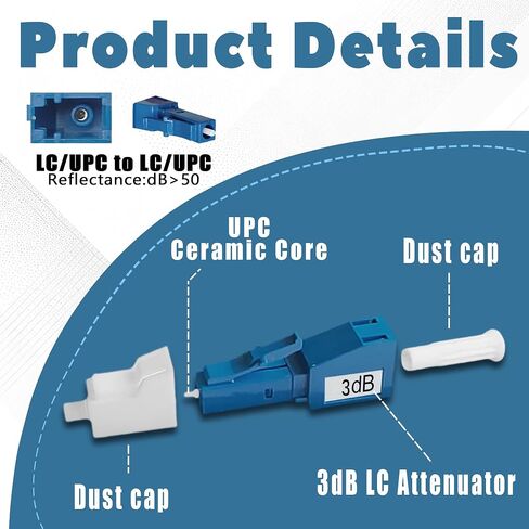 uson 10pc lc/upc yin و yang المخففات sm ثابت الألياف الثابتة ، أنثى إلى ذكر ، 10db in Saudi Arabia