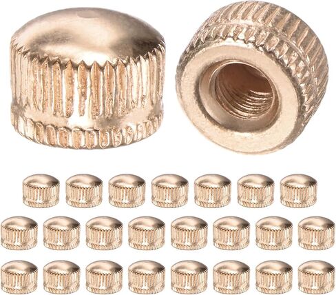 25-Pack Threaded Cap Nuts, M4x11mm Screw Caps for Light Fixture, Female Knurled Knob Nut for Ceiling Light Cover Replacement/Decorative Lamp Parts, Acorn Screw Top [Matt White] in Saudi Arabia