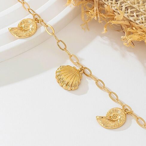 Layered Gold Necklace Set for Women Textured Cuban Chain & Pearl Accent Boho Jewelry with Adjustable Paperclip Links for Summer Accessories in Saudi Arabia