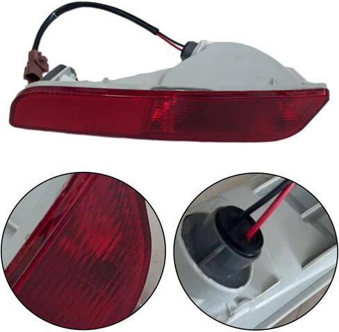 Rear Bumper Reflector Light Lens Cover (Diver Side), Rear Fog Lamp Housing Cover, Compatible with Mitsubishi Outlander 2013-2015, w/o Bulb, Red Clear Lens Lens in Saudi Arabia