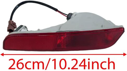 Rear Bumper Reflector Light Lens Cover (Diver Side), Rear Fog Lamp Housing Cover, Compatible with Mitsubishi Outlander 2013-2015, w/o Bulb, Red Clear Lens Lens in Saudi Arabia