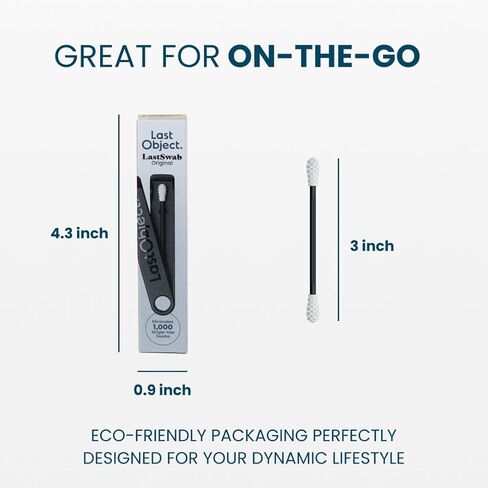 LastSwab® Reusable Cotton Swabs for Gentle and Eco-Friendly Beauty Routines - The Sustainable Alternative to Single-Use Q Tips - Zero Waste & Easy to Clean - Comes with a Convenient Travel Case Holder in Saudi Arabia