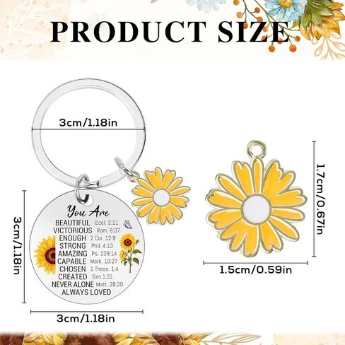 Christian Gifts for Women - Inspirational Bible Verse Keychain with Cross, Religious Faith Based Gifts, Birthday Easter Christmas Baptism First Communion Gift for Friends Prayers Pastor in Kuwait