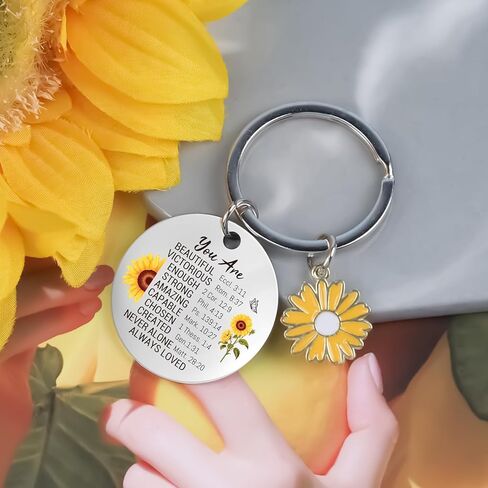 Christian Gifts for Women - Inspirational Bible Verse Keychain with Cross, Religious Faith Based Gifts, Birthday Easter Christmas Baptism First Communion Gift for Friends Prayers Pastor in Kuwait