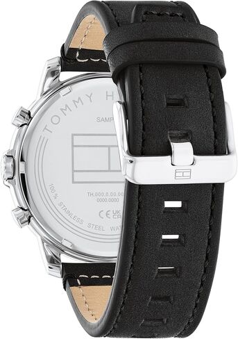 Tommy Hilfiger Men Mens Multifunction Steful Steel and Leather Strap Watch ، Color: Brown (Model: 1792053) in Saudi Arabia