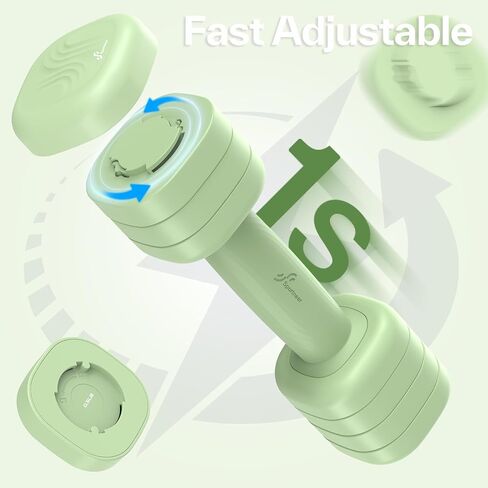 Adjustable Dumbbell Set of 2: Sportneer 4 in 1 Free Weights Dumbbells Set for Women, Hand Weights for Women at Home, Each 2lb 3lb 4lb 5lb Weights with Soft Rubber Handle for Home Gym Exercise Training in Saudi Arabia